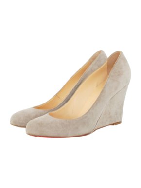Christian Louboutin Suede Wedge Pumps