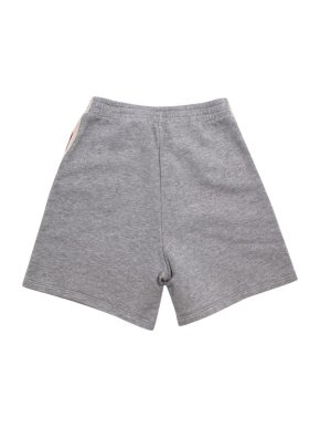 Gucci Grey Cotton Side Web Stripe Shorts