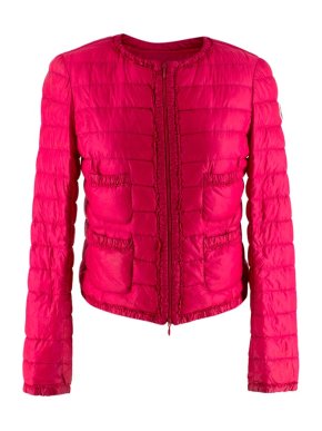 Moncler Pink Paded Funnel-Neck Jacket