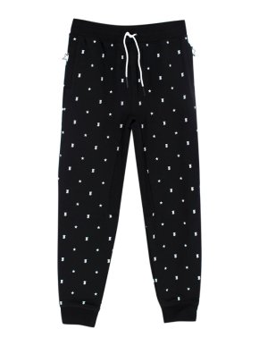 Burberry Black Cotton Gregory Star Joggers