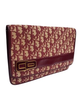 Dior Vintage Red Oblique Clutch