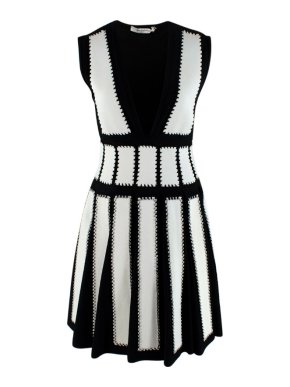 Givenchy Black & White Studded Crochet Dress
