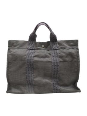 Hermes Grey Canvas Fourre Tout MM