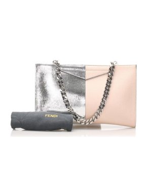 Fendi Bi-Colour Leather Pouch Shoulder Bag