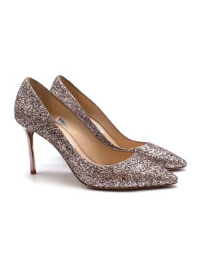 Jimmy Choo Pink Glitter Pumps