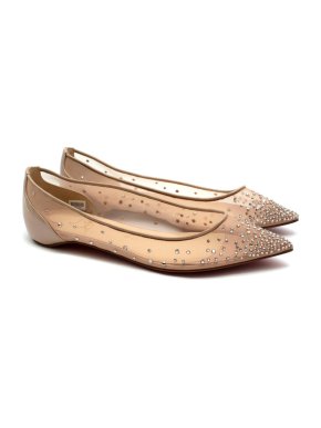 Christian Louboutin Follies Strass Ballerina Flats
