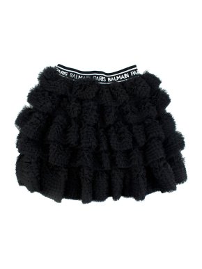 Balmain tulle black skirt