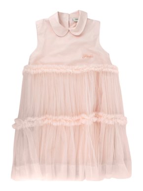 Fendi Kids Petal Pink Tulle&Cotton Dress