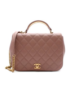 Chanel dusty pink leather bag