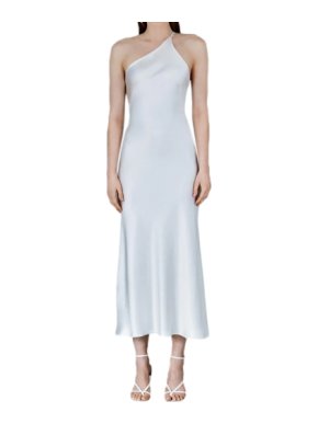 Galvan London Ibiza Silk Satin Midi Dress