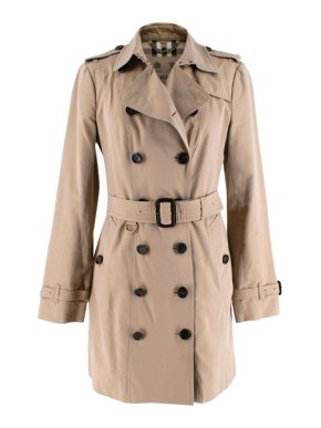 Burberry Sandringham Short Camel Trench Coat