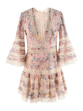 Zimmermann Lovelorn Floral Flutter Dress