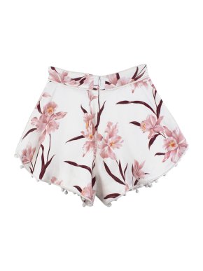Zimmermann White Floral Corsage Bauble Shorts