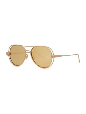 Boucheron Serpent Bohème Aviator Gold Plated Sunglasses