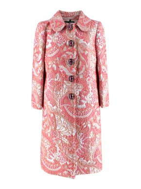 Dolce & Gabbana Jewel Button Jacquard Coat