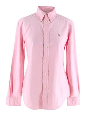 Ralph Lauren Custom Fit Pink Cotton Oxford Shirt