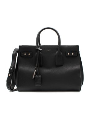 Saint Laurent Black Leather Sac De Jour Souple