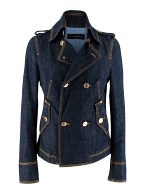DSquared Indigo Denim Double Breasted Jacket
