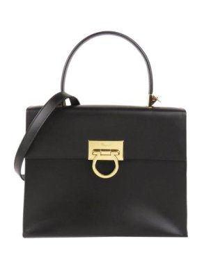 Ferragamo Gancini Leather Top Handle Bag