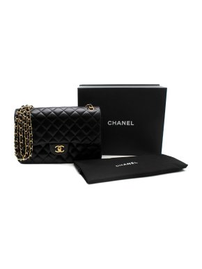 Chanel Black Quilted Lambskin Large Double Flap GHW