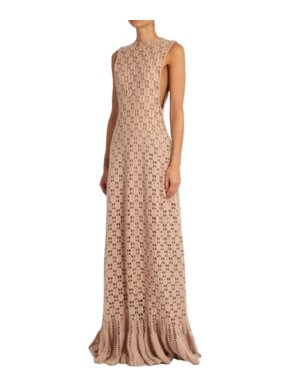 Ryan Roche Woven Cashmere Bambi Dress