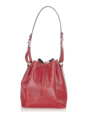 Louis Vuitton Red Epi Leather Petit Noe Shoulder Bag
