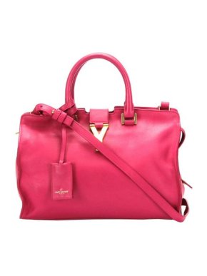 Saint Laurent Pink Cabas Chyc Leather Bag