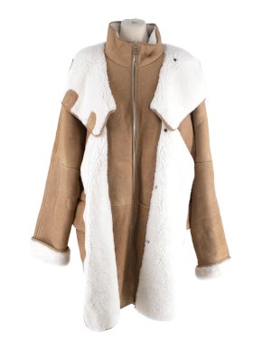 Loewe Oversized Shearling Beige Coat