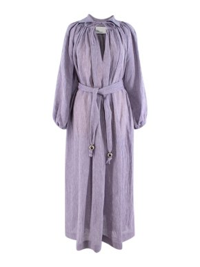 Lisa Marie Fernandez Poet Lavender Organic Linen Dress