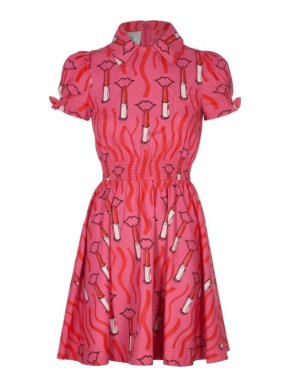 Valentino Lipstick Pink Runway Mini Dress