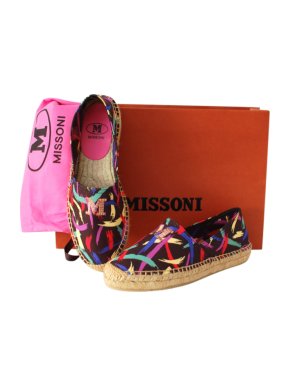 Missoni Black Multicoloured Printed Espadrilles