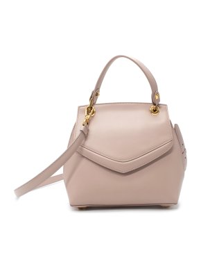 Grace Han Love Letter Leather Rose Smoke Top Handle