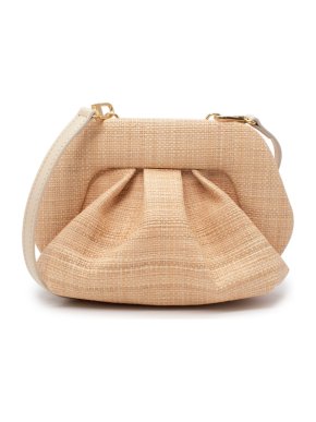 Themoire Bios Beige Raffia Bag
