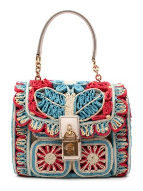 Dolce & Gabbana Miss Dolce Floral Raffia Bag
