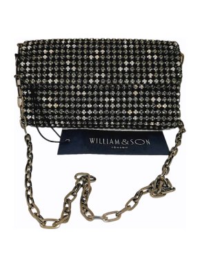William & Son Crystal Embellished Shoulder Bag