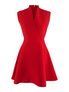 Christian Dior Red Wool & Silk Mini Skater Dress