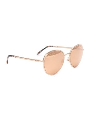 Chanel Rose Gold Round Mirrored Sunglasses