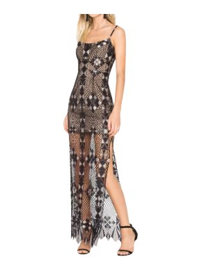 BCBG Max Azria Lace Detailed Maxi Dress