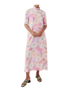 Rachel Comey Pink Psychedelic Floral Dasha Dress
