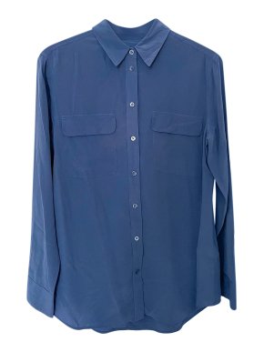 Equipment Blue Washed Silk Shirt