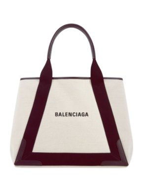 Balenciaga Burgundy Medium Cabas Tote Bag