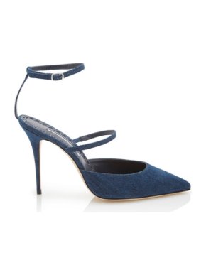 Manolo Blahnik x Rihanna Sea Salts Denim Sandals