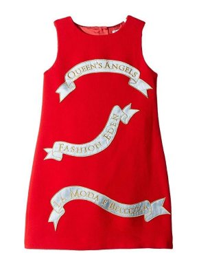 Dolce & Gabbana Red Queen's Angels Sleeveless Shift Dress.