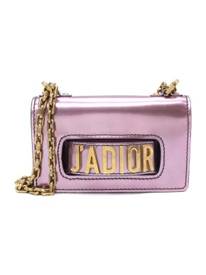 Christian Dior J'adior Metallic Pink Mirror Calfskin Flap Bag