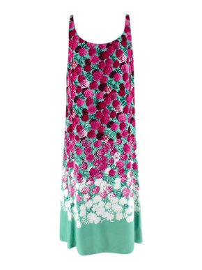 Marc Jacobs Turquoise & Pink Sleeveless Floral Dress