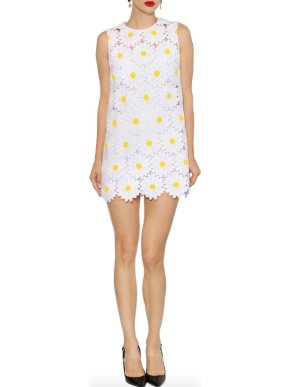 Dolce & Gabbana Daisy Cotton Blend Macramé Dress