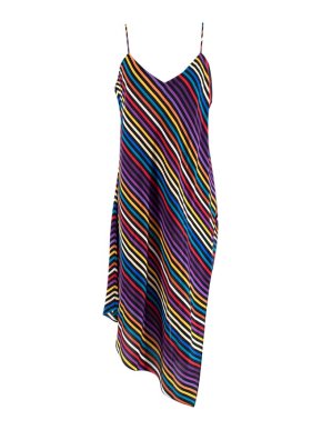 Etro Multicolour Diagonal Striped Cami Dress