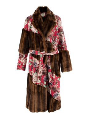 Giuseppe Di Morabito Faux Fur Floral Coat
