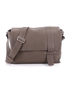 Hermes Clemence Leather Etoupe Alfred Shoulder Bag