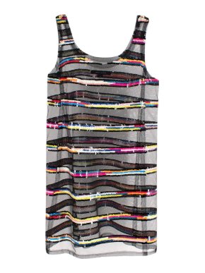 Marc Jacobs Black Sequin Stripe Sheer Dress